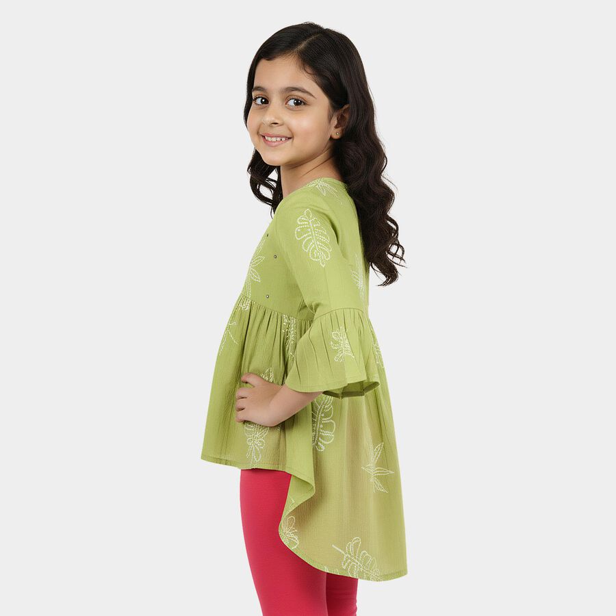 Girls' Green Blouse, हल्का हरा, large