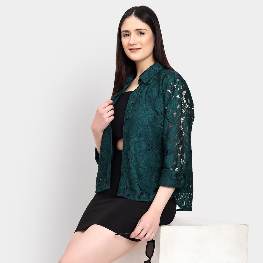Ladies' Shirt , गहरा हरा, large image number null