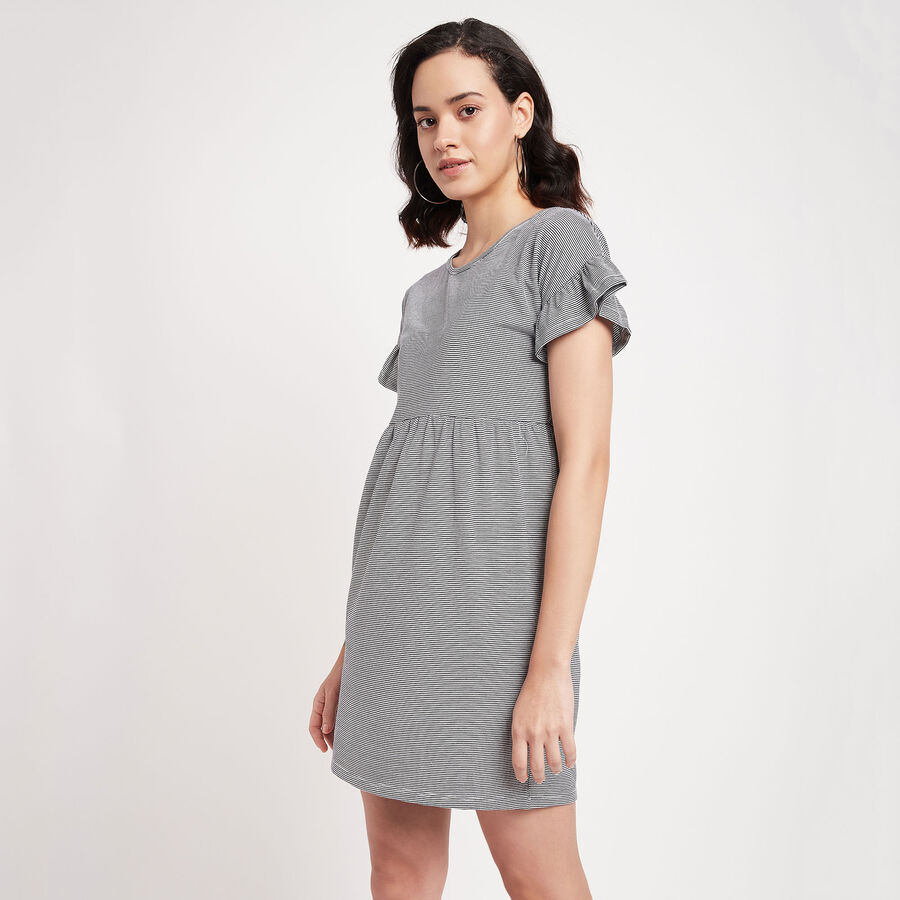 Stripes Dress, नेवी ब्लू, large image number null