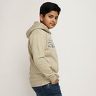 Boys Muted Olive Green Hooded Neck Casual Sweatshirt, ओलिव, small image number null