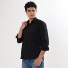 Men's 100% Cotton Casual Shirt , काला, small image number null