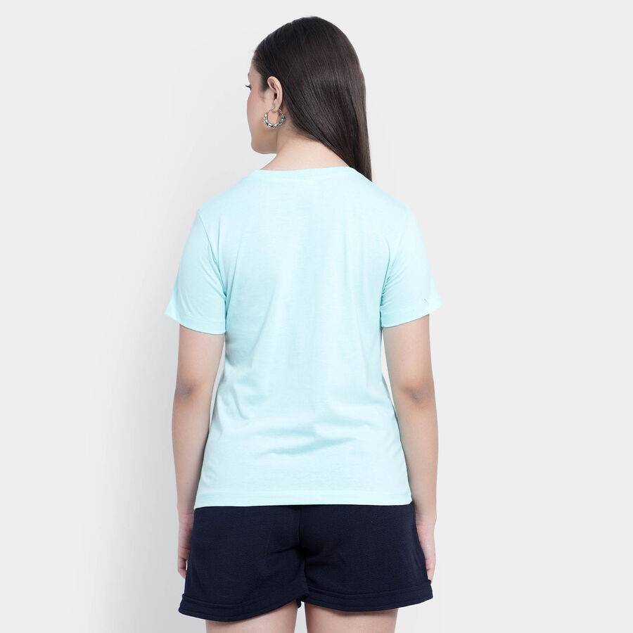 Round Neck T-Shirt, Aqua, large image number null