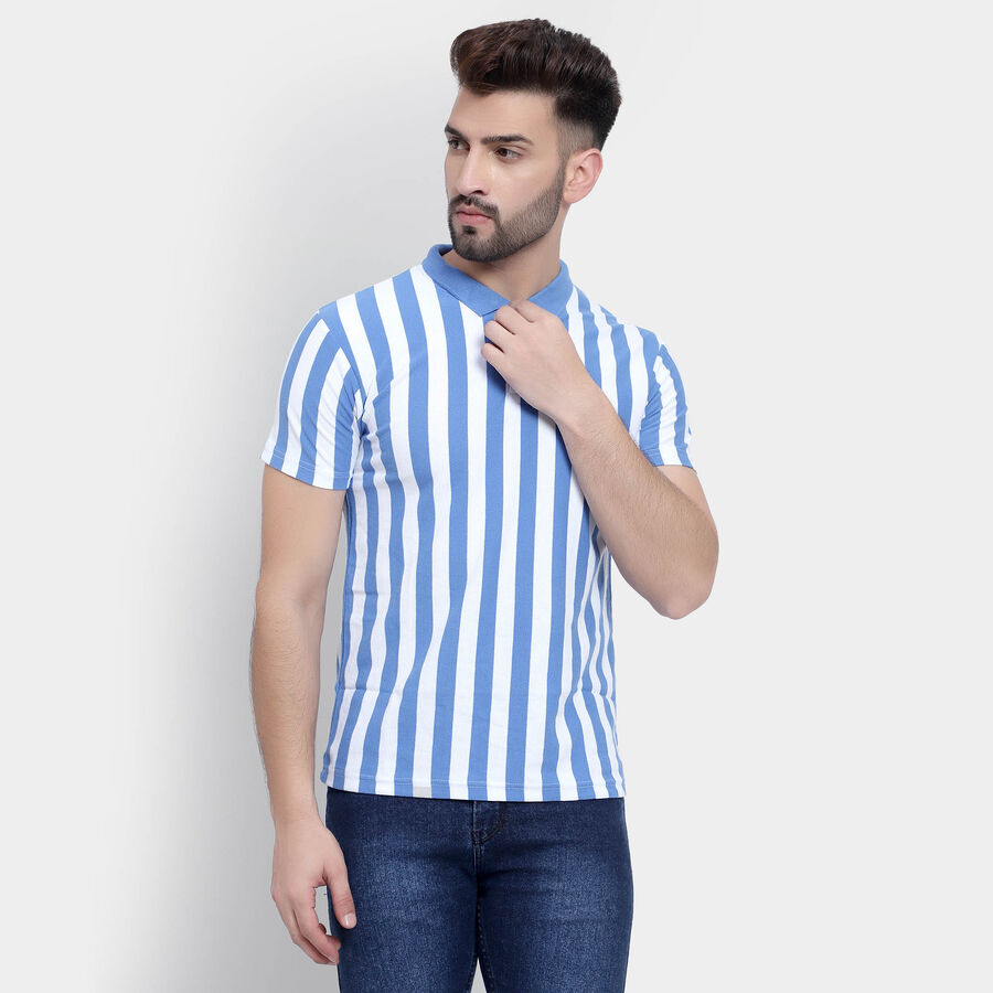 Stripes Polo Shirt, हल्का नीला, large image number null