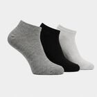 Men's Ankle Length Pack of 3 Socks ( Grey, White, Black ), मिश्रित हल्का ग्रे, small