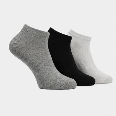 Men's Ankle Length Pack of 3 Socks ( Grey, White, Black )