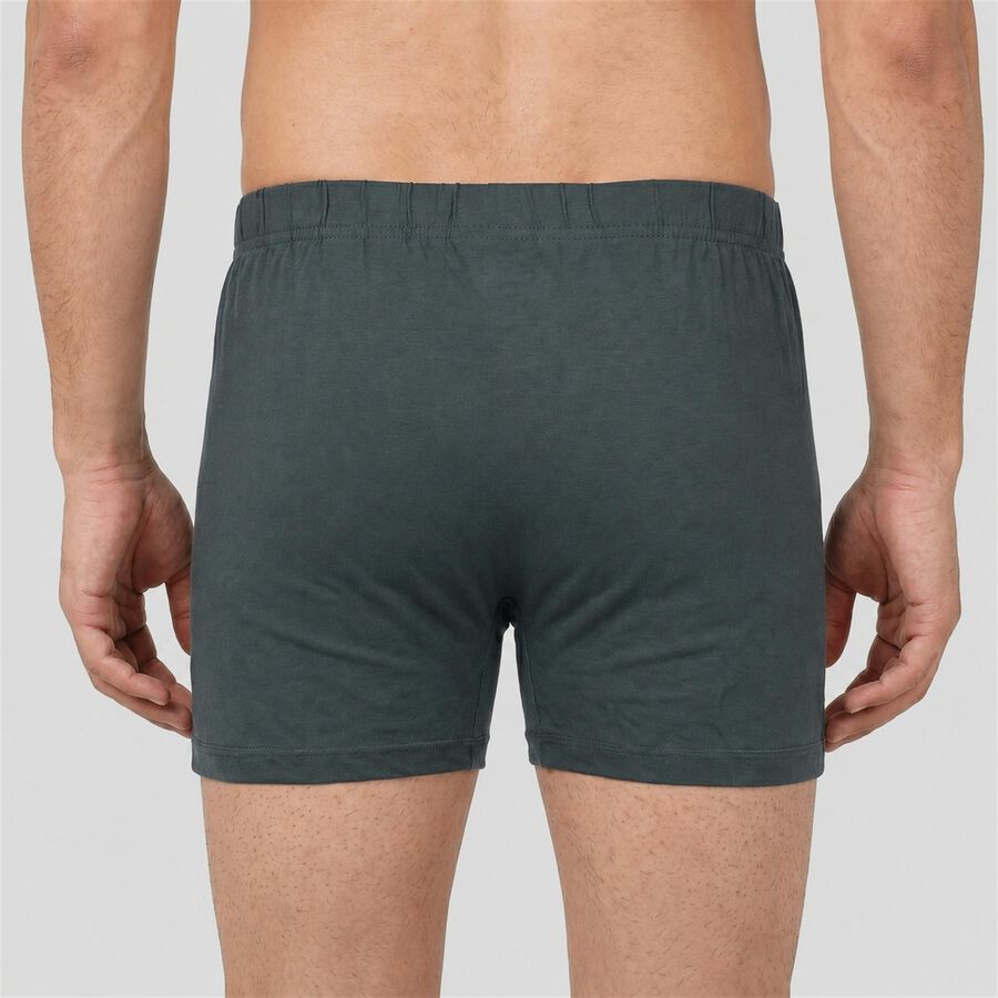 Men's Mid Blue Regular Fit Solid Trunks, मध्यम नीला, large