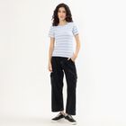 Women's Muted Indigo Slim Fit High Waist Jeans, Black, small