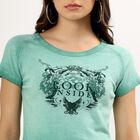 Ladies' 100% Cotton Round Neck T-Shirt , Light Green, small image number null