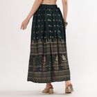 Women's Deep Forest Green Printed Maxi Lehenga Skirt, गहरा हरा, small image number null
