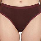 Women's Brown Regular Fit Solid Panty, भूरा, small