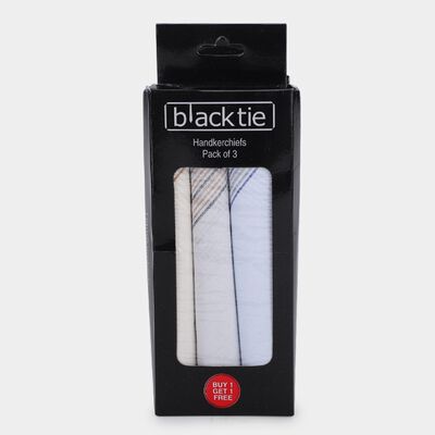 Men's Assorted Multi-color Striped Pack of 3 Handkerchief
