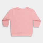 Infants Light Pink Cotton Crew Neck Casual Sweatshirt, हल्का गुलाबी, small image number null