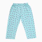 Girls' Light Aqua Blue Printed Elastic Waist Capri, Aqua, small image number null