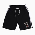 Boys Cotton Blend Bermuda Shorts, काला, small