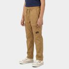 Boys' Khaki Regular Fit Cargo Trousers, खाकी, small