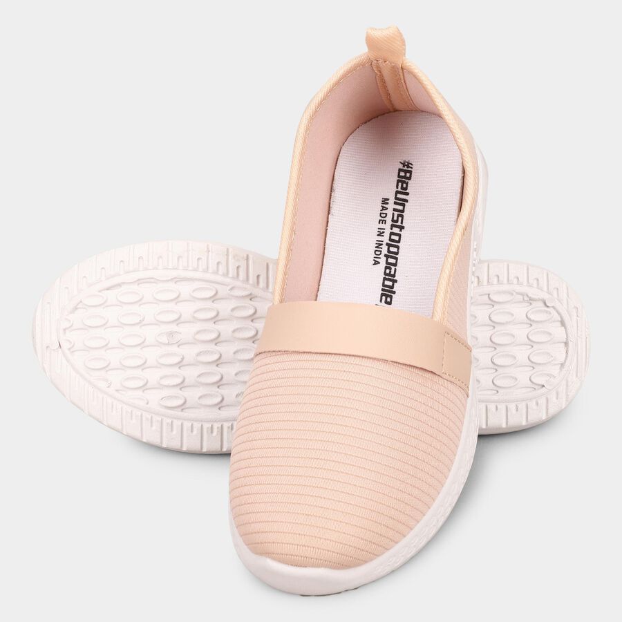 Women's Soft Peach Slip-On Casual Shoes, Peach, large
