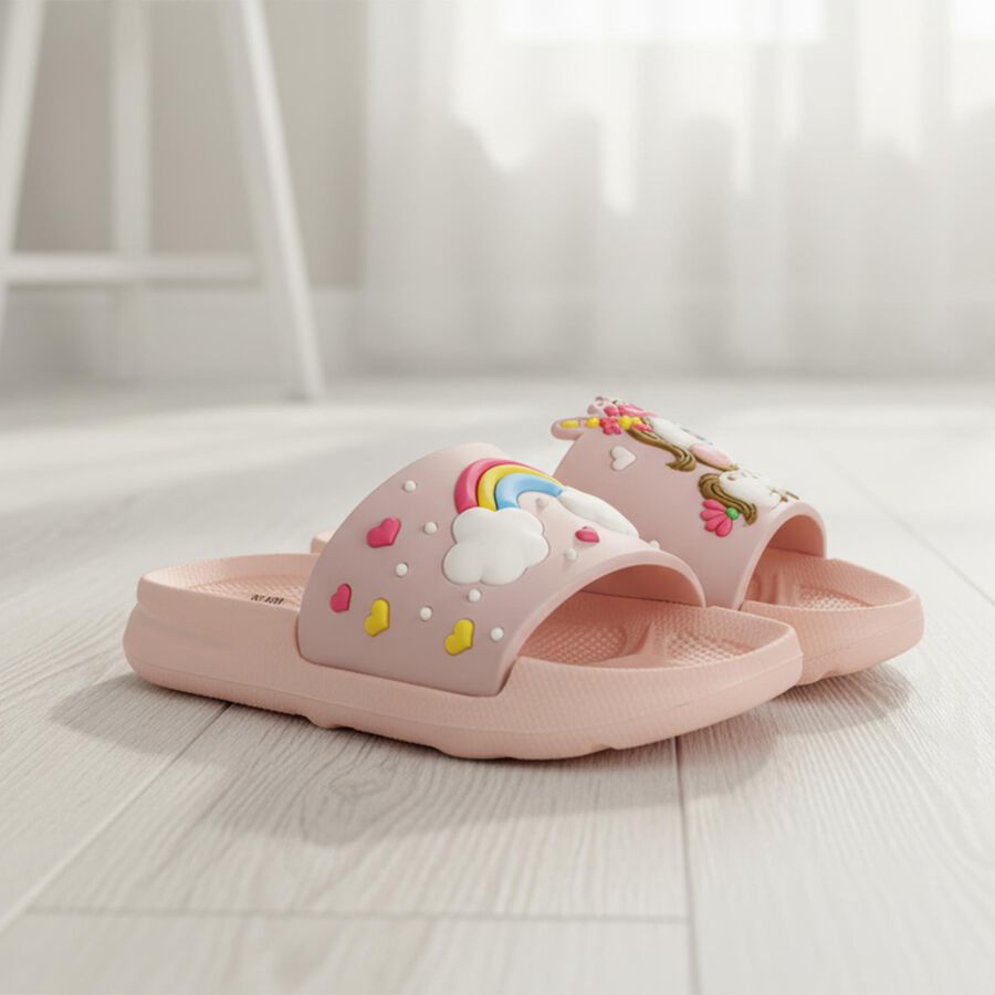 Girls' Slipper, Pink, large