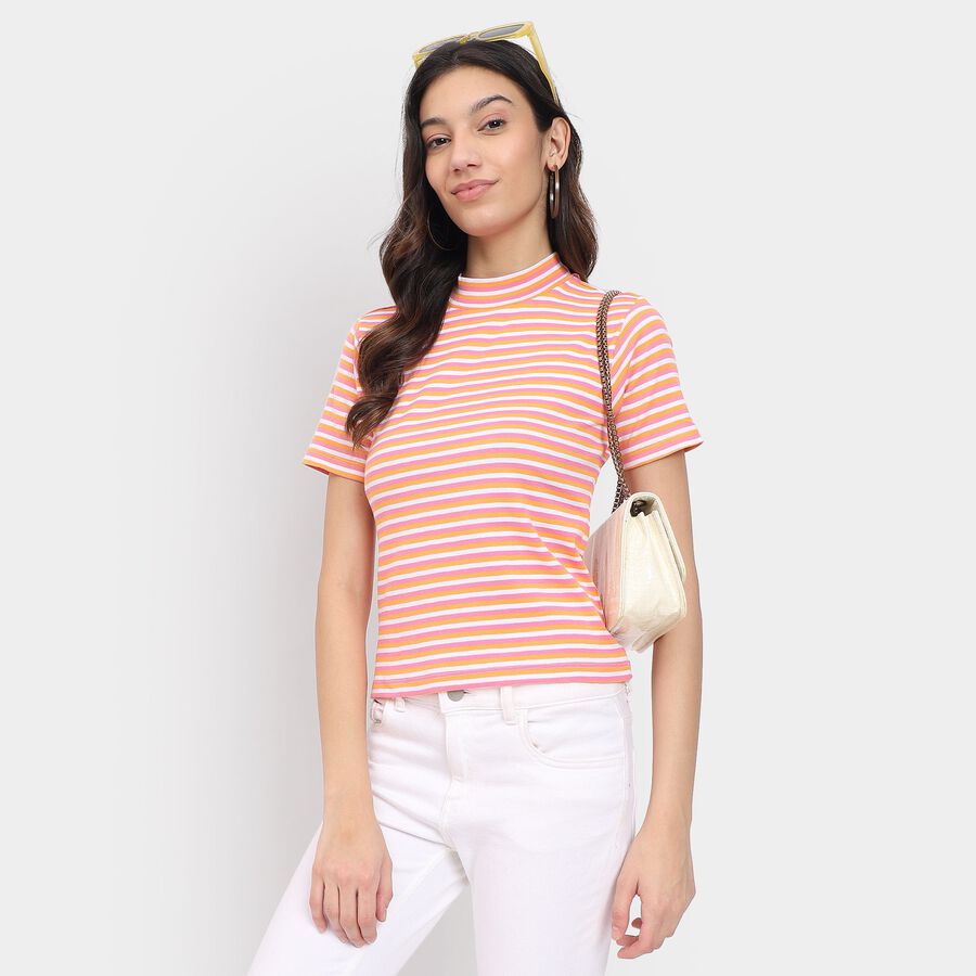 Ladies'  Crop  Top, पीच, large image number null