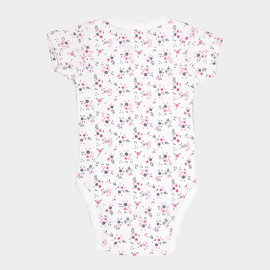 Infants Cotton Bodysuit, गुलाबी, large image number null