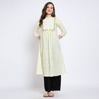 Ladies' 100% Cotton Kurta, Olive, small image number null