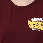 Ladies' Round Neck T-Shirt, Wine, small