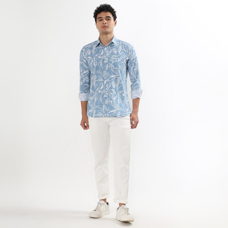 Men's 100% Cotton Casual Shirt , हल्का नीला, large image number null
