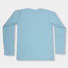 Boys' Light Sky Blue Round Neck Casual Printed T-Shirt, मध्यम नीला, small image number null