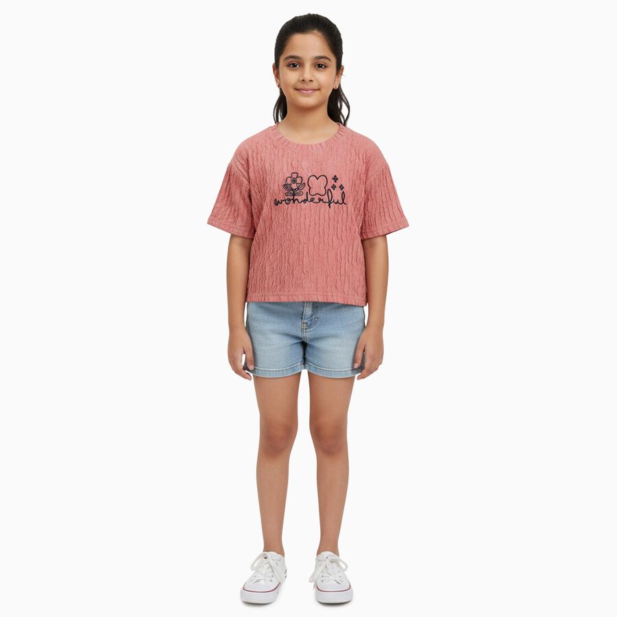 Girls' T-Shirt, Light Pink, large image number null