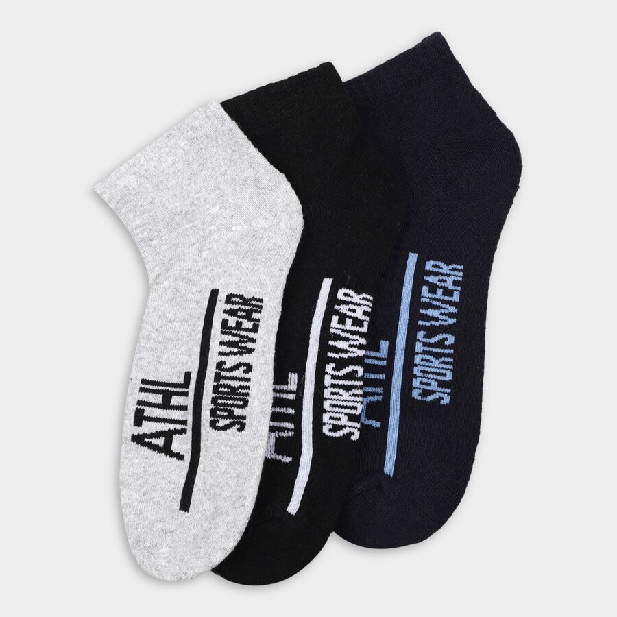 Men's Socks (Pack of 3), चारकोल, large image number null