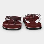 Women's Maroon Thong Strap Flip-Flops, मरून, small