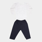 Infants Cotton Baba Suit, Melange Light Grey, small image number null