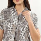 Women's Off White Classic Collar Classic Shirt, Off White, small