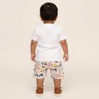 Infants' White Cotton Round Neck Tractor Print Baba Suit, Beige, small