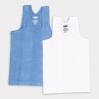 Boys' 100% Cotton Vest (Pack of 2), Light Blue, small image number null
