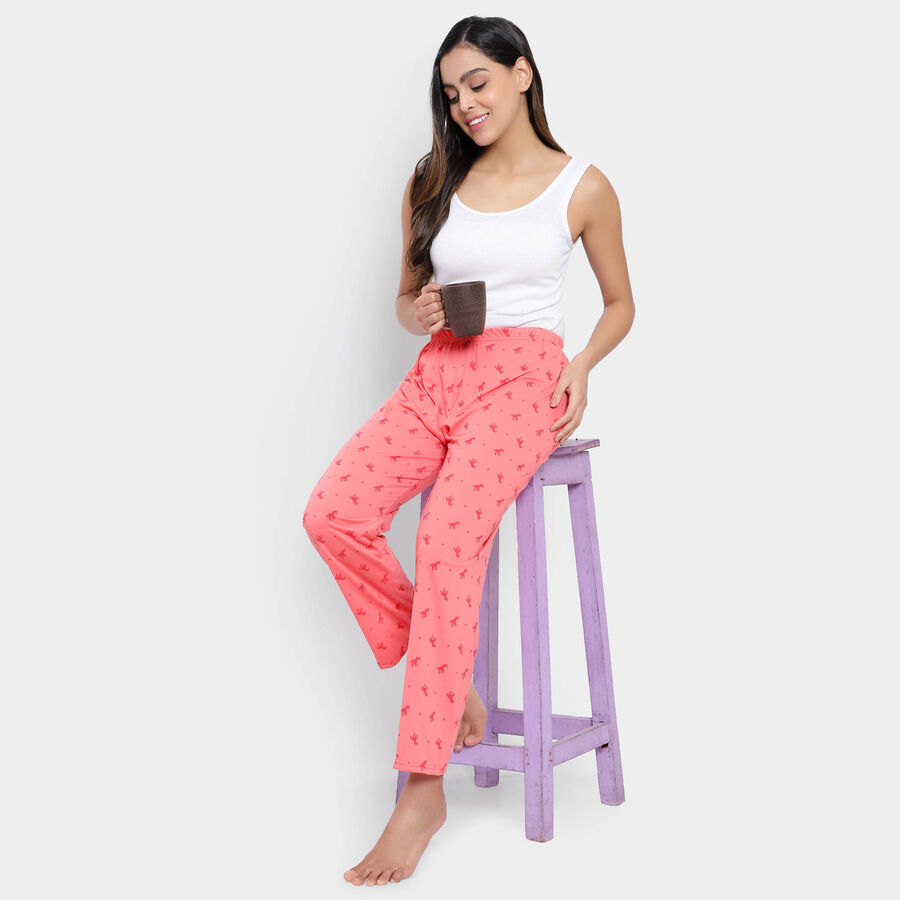All Over Print Full Length Pyjama, गुलाबी, large image number null