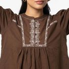 Ladies' Top, भूरा, small