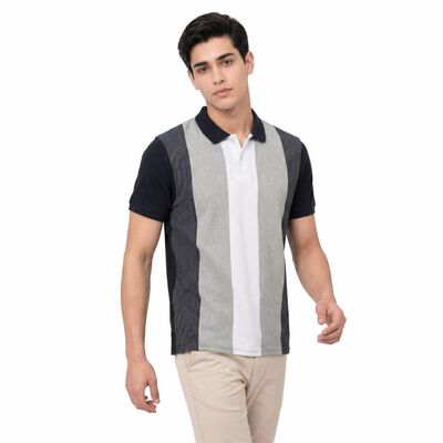 Men's Blue Collared Polo Regular T-Shirt
