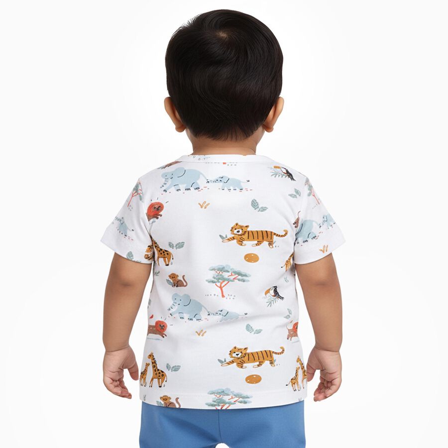 Infants' 100% Cotton T-Shirt, सफ़ेद, large image number null