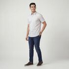 Men's Off-White Cotton Spread Collar Casual Shirt, Off White, small