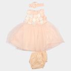 Infants' Light Pink Embellished Fit and Flare Frock, हल्का गुलाबी, small