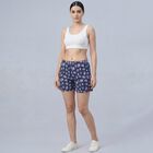 Women's Navy Blue Regular Fit Drawstring Shorts, Dark Blue, small