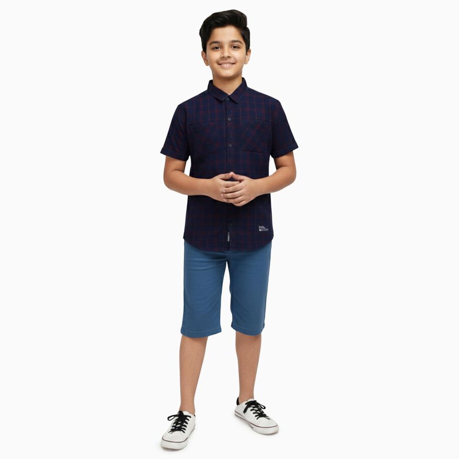 Boys' Casual Shirt, नेवी ब्लू, large image number null