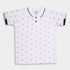 Boys' Cotton Half Sleeves T-Shirt, White, small image number null