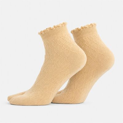 Women's Beige Regular Fit Pack of 1 Socks