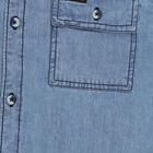 Boys Light Blue Hooded Casual Shirt, Light Blue, small image number null