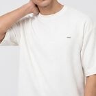 Men's White Round Neck Regular T-Shirt, ऑफ व्हाइट, small