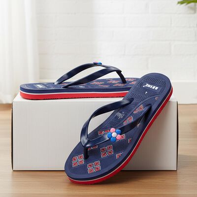 Women's Navy Blue Flip-Flops Slippers