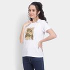 Ladies' Round Neck T-Shirt , सफ़ेद, small image number null