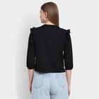 Ladies'  Crop  Top, काला, small image number null