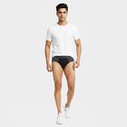 Men's Charcoal Regular Fit Cotton Blend Briefs, Charcoal, small